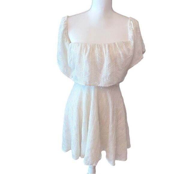 Amanda Uprichard Off Shoulder Mini Dress Boho Size Medium - Picture 2 of 6